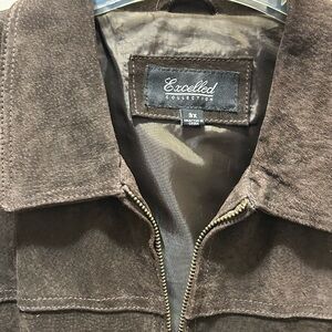 Dark gray-black suede jacket